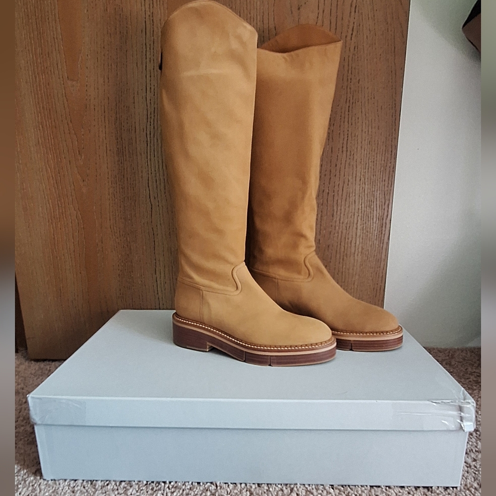 Robert Clergerie Canada 2 (Nubuck) Riding Boots 7.5 Brand New